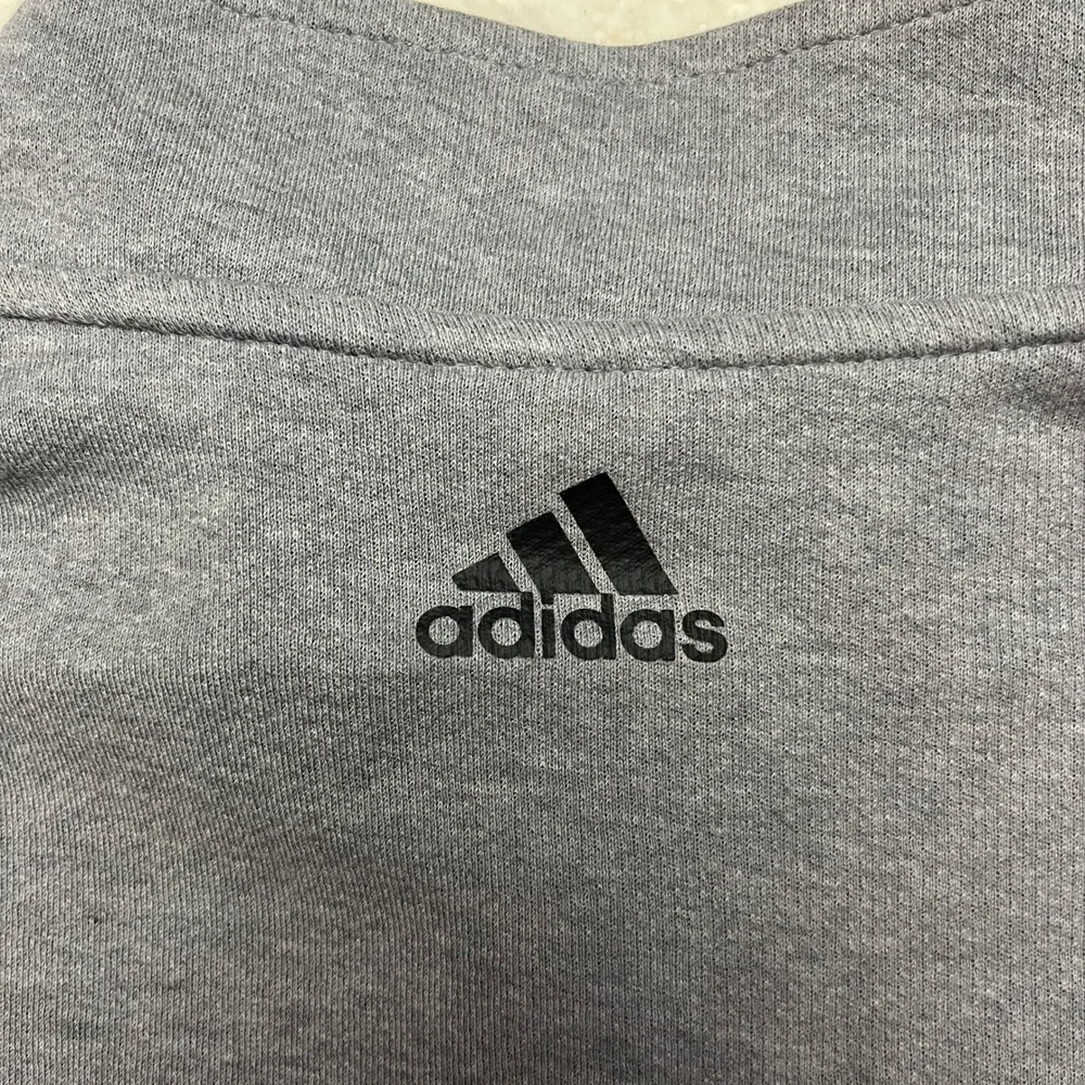 Adidas Pullover Mens Medium Gray Primegreen Quarter‎ Zip 3-Stripes Performance